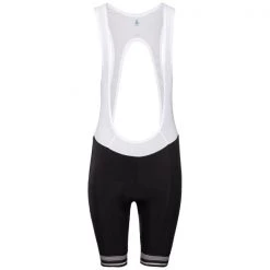 Cuissards Vélo ODLO ZEROWEIGHT TIGHTS SHORT SUSPENDERS W BLACK 22 Blanc / Noir