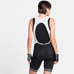 Cuissards Vélo ODLO ZEROWEIGHT TIGHTS SHORT SUSPENDERS W BLACK 22 Blanc / Noir -Equipement vélo Soldes 9 102338 tights short suspenders zeroweight black 492221 15000 04