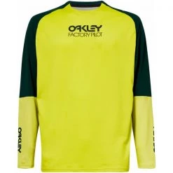 Maillots Vélo OAKLEY FACTORY PILOT MTB LS JERSEY SULPHUR 22 Jaune / Noir