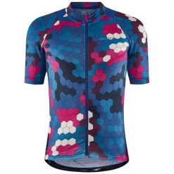 Maillots Vélo CRAFT ADV ENDUR GRAPHIC JERSEY M MULTI-PLAVA 22 Rose / Bleu