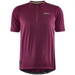 Maillots Vélo CRAFT CORE OFFROAD SS JERSEY M BURGUNDY 22 Violet / Jaune