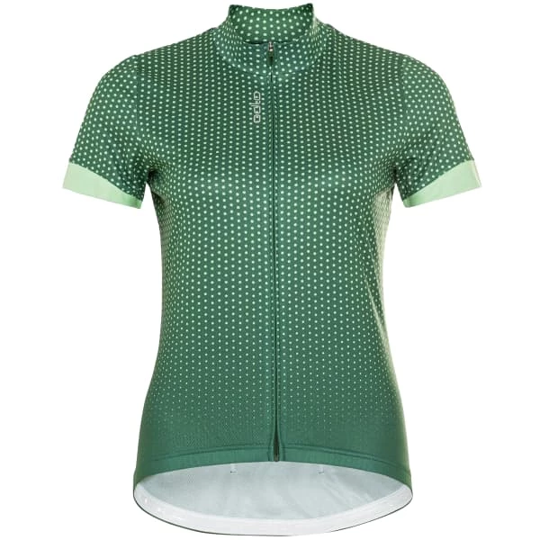 Maillots Vélo ODLO ESSENTIAL PRINT STAND-UP COLLAR S/S FZ W MYRTLE/HEMLOCK 22 Vert 3 Maillots Vélo ODLO ESSENTIAL PRINT STAND-UP COLLAR S/S FZ W MYRTLE/HEMLOCK 22 Vert