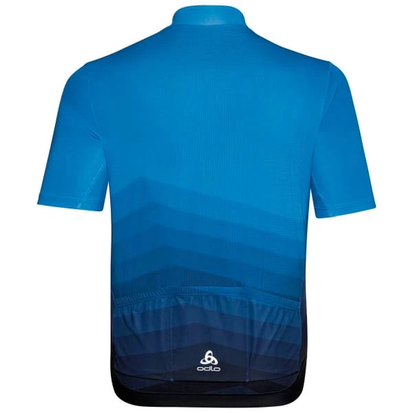 Maillots Vélo ODLO ZEROWEIGHT CHILL-TEC STAND-UP COLLAR S/S FZ INDIGO BUNTING/BLACK 22 Bleu 4 Maillots Vélo ODLO ZEROWEIGHT CHILL-TEC STAND-UP COLLAR S/S FZ INDIGO BUNTING/BLACK 22 Bleu – Image 2