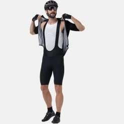 Cuissards Vélo ODLO ZEROWEIGHT CHILL-TEC PRO TIGHTS SHORT SUSPENDERS BLACK 22 Noir -Equipement vélo Soldes 9 104553 422372 15000 03