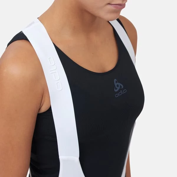 Cuissards Vélo ODLO ZEROWEIGHT TIGHTS SHORT SUSPENDERS W BLACK/WHITE 22 Noir / Blanc 7 Cuissards Vélo ODLO ZEROWEIGHT TIGHTS SHORT SUSPENDERS W BLACK/WHITE 22 Noir / Blanc – Image 5