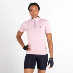 Maillots Vélo DARE 2B PEDAL THROUGH IT JERSEY W POWDER PINK MARL 22 Rose -Equipement vélo Soldes 9 105742 dwt627 kca 04