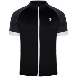 Maillots Vélo DARE 2B PROTRACTION JERSEY BLACK/EBONY 22 Noir / Blanc