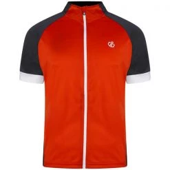Maillots Vélo DARE 2B PROTRACTION JERSEY TRLBLZ/EBONY 22 Orange / Noir / Blanc