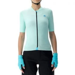 Maillots Vélo UYN LADY BIKING LIGHTSPEED OW SHIRT BROOK GREEN/BLACK 22 Vert