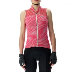 Maillots Vélo UYN LADY BIKING WAVE OW SLEEVELESS VIBRANT FUCHSIA 22 Rose