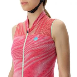 Maillots Vélo UYN LADY BIKING WAVE OW SLEEVELESS VIBRANT FUCHSIA 22 Rose -Equipement vélo Soldes 9 106139 lady biking wave ow sleeveless vibrant fuchsia o102296 p425 03