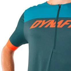 Maillots Vélo DYNAFIT RIDE LIGHT 1/2 ZIP SHIRT M PETROL 22 Bleu / Orange -Equipement vélo Soldes 9 106304 ride light 1 2 zip shirt m petrol 08 0000071462 8811 04