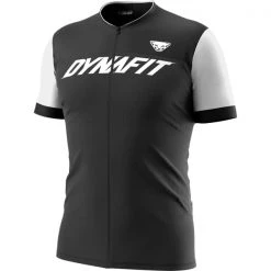 Maillots Vélo DYNAFIT RIDE LIGHT FULL ZIP SHIRT M BLACK OUT/NIMBUS 22 Noir / Blanc