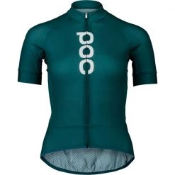 Maillots Vélo POC W'S ESSENTIAL ROAD LOGO JERSEY DIOPTASE BLUE 22 Vert