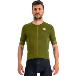 Maillots Vélo SPORTFUL MONOCROM JERSEY GREEN BOTTLE 22 Vert