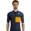 Maillots Vélo SPORTFUL SNAP JERSEY GALAXY BLUE GOLDEN OAK 22 Bleu / Marron