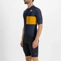 Maillots Vélo SPORTFUL SNAP JERSEY GALAXY BLUE GOLDEN OAK 22 Bleu / Marron -Equipement vélo Soldes 9 107136 snap jersey maillot galaxy blue golden oak 1122034 456 03