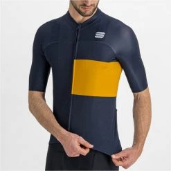 Maillots Vélo SPORTFUL SNAP JERSEY GALAXY BLUE GOLDEN OAK 22 Bleu / Marron -Equipement vélo Soldes 9 107136 snap jersey maillot galaxy blue golden oak 1122034 456 05