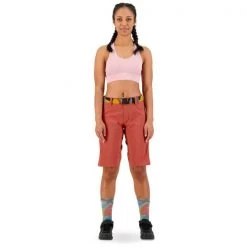 Shorts Vélo MONS ROYALE W VIRAGE BIKE SHORTS LOGO TERRACOTTA 22 Rouge -Equipement vélo Soldes 9 108198 w virage bike shorts logo terracotta 100442 1169 240 05