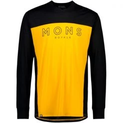 Maillots Vélo MONS ROYALE MENS REDWOOD ENDURO VLS NEUE MONS OL BLACK/GOLD 22 Jaune / Noir