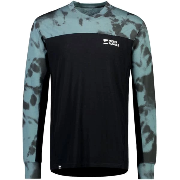 Maillots Vélo MONS ROYALE MENS REDWOOD ENDURO VLS AOP SAGE TIE DYE/BLACK 22 Noir / Bleu 3 Maillots Vélo MONS ROYALE MENS REDWOOD ENDURO VLS AOP SAGE TIE DYE/BLACK 22 Noir / Bleu