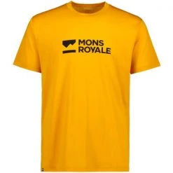 Maillots Vélo MONS ROYALE MENS ICON T-SHIRT BRAND LOCK UP GOLD 22 Jaune