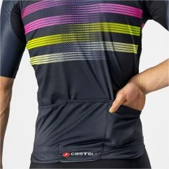 Maillots Vélo CASTELLI ENDURANCE PRO JERSEY DARK BLUE/PINK/YELLOW 22 Bleu / Rose / Vert -Equipement vélo Soldes 9 108348 endurance pro bleu fonce rose jaune 4522016 414 05