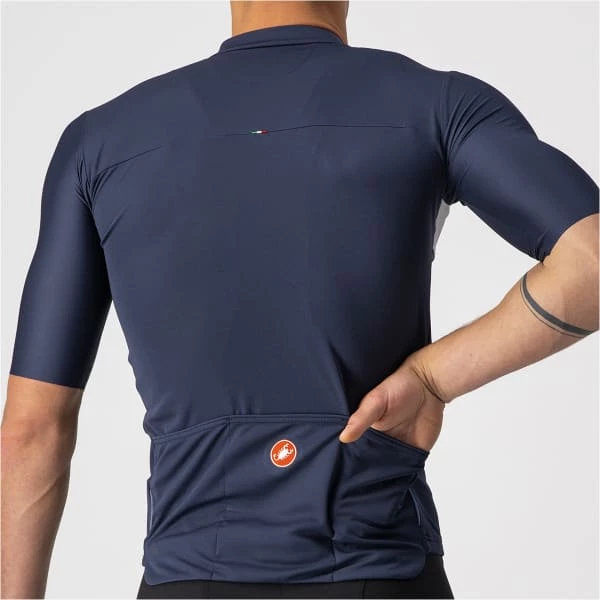 Maillots Vélo CASTELLI PROLOGO 7 JERSEY DARK BLUE 23 Bleu / Blanc / Rouge 5 Maillots Vélo CASTELLI PROLOGO 7 JERSEY DARK BLUE 23 Bleu / Blanc / Rouge – Image 3