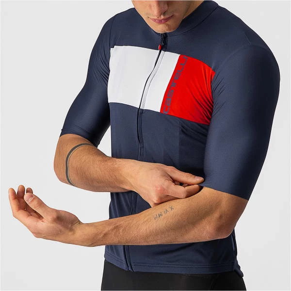 Maillots Vélo CASTELLI PROLOGO 7 JERSEY DARK BLUE 23 Bleu / Blanc / Rouge 6 Maillots Vélo CASTELLI PROLOGO 7 JERSEY DARK BLUE 23 Bleu / Blanc / Rouge – Image 4