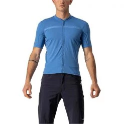 Maillots Vélo CASTELLI UNLIMITED ALLROAD JERSEY BLUE 22 Bleu