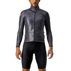 Vestes Vélo CASTELLI ARIA SHELL JACKET DARK GREY 23 Gris