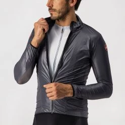 Vestes Vélo CASTELLI ARIA SHELL JACKET DARK GREY 23 Gris -Equipement vélo Soldes 9 108382 aria shell gris fonce 4520058 030 05
