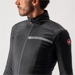 Vestes Vélo CASTELLI SQUADRA STRETCH JACKET BLACK/DARK GREY 23 Noir / Gris -Equipement vélo Soldes 9 108384 squadra stretch noir gris fonce 4521511 085 05