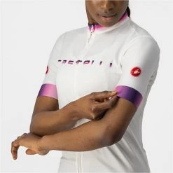 Maillots Vélo CASTELLI GRADIENT JERSEY W WHITE IVORY 22 Blanc / Rose / Violet -Equipement vélo Soldes 9 108388 gradient blanc ivoire 4521050 065 03