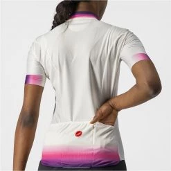 Maillots Vélo CASTELLI GRADIENT JERSEY W WHITE IVORY 22 Blanc / Rose / Violet -Equipement vélo Soldes 9 108388 gradient blanc ivoire 4521050 065 04