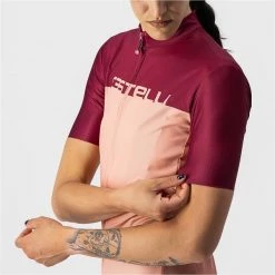 Maillots Vélo CASTELLI VELOCISSIMA JERSEY PEACH/BURGUNDY 22 Rose / Violet -Equipement vélo Soldes 9 108391 velocissima peche bordeaux 4522065 566 04