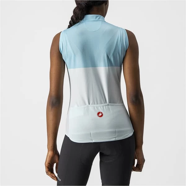 Maillots Vélo CASTELLI VELOCISSIMA SLEEVELESS W LIGHT BLUE/SKY BLUE 22 Bleu 5 Maillots Vélo CASTELLI VELOCISSIMA SLEEVELESS W LIGHT BLUE/SKY BLUE 22 Bleu – Image 3