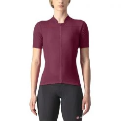 Maillots Vélo CASTELLI ANIMA 3 JERSEY W BURGUNDY/RED 22 Rouge / Violet
