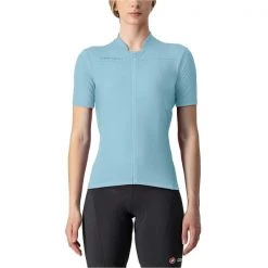 Maillots Vélo CASTELLI ANIMA 3 JERSEY W LIGHT BLUE/TURQUOISE BLUE 22 Bleu