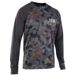 Maillots Vélo ION TEE SCRUB LS MEN BLACK 22 Noir / Multicolore