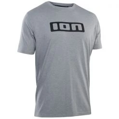 Maillots Vélo ION TEE LOGO SS DR MEN GREY MELANGE 23 Gris / Noir