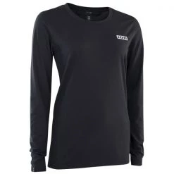 Maillots Vélo ION TEE S LOGO LS DR WOMEN BLACK 22 Noir / Blanc