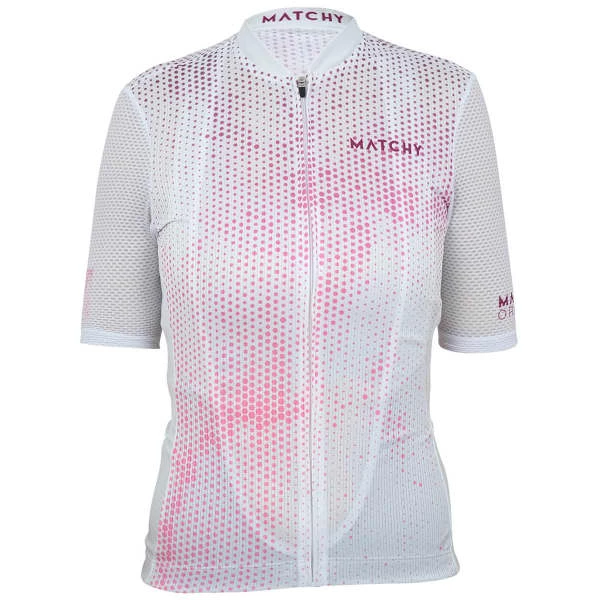 Maillots Vélo MATCHY CYCLING MAILLOT ORIGINS W BONNETTE 22 Blanc / Rose 3 Maillots Vélo MATCHY CYCLING MAILLOT ORIGINS W BONNETTE 22 Blanc / Rose