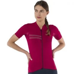 Maillots Vélo ROSSIGNOL W RDB TEE CHERRY 22 Violet / Rouge