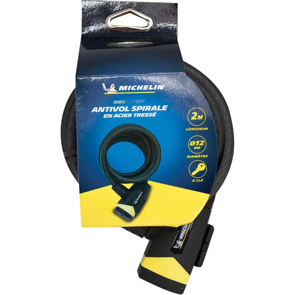 Antivol Vélo MICHELIN ANTIVOL SPIRALE 200 BLACK 22 Noir 5 Antivol Vélo MICHELIN ANTIVOL SPIRALE 200 BLACK 22 Noir – Image 4