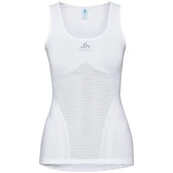 Maillots Vélo ODLO BREATHE SUW TOP CREW NECK SINGLET W WHITE 22 Blanc