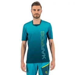 Maillots Vélo KARPOS VERVE TEE RELF POND/ENAMEL/YELLOW FLUO 22 Bleu