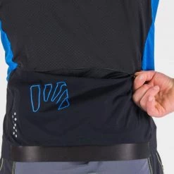 Maillots Vélo KARPOS PRALONGIA JERSEY BLACK/INDIGO B 22 Noir / Bleu -Equipement vélo Soldes 9 116494 2500828 071 05