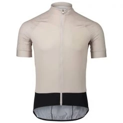 Maillots Vélo POC ESSENTIAL ROAD JERSEY POC O LT SANDSTONE BEIGE 22 Beige / Noir