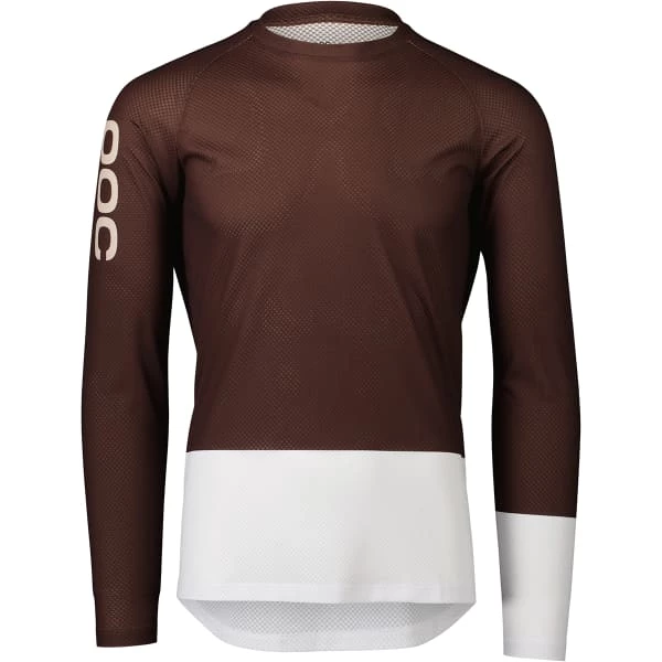 Maillots Vélo POC MTB PURE LS JERSEY AXINITE BROWN/HYDROGEN WHITE 23 Marron / Blanc 3 Maillots Vélo POC MTB PURE LS JERSEY AXINITE BROWN/HYDROGEN WHITE 23 Marron / Blanc